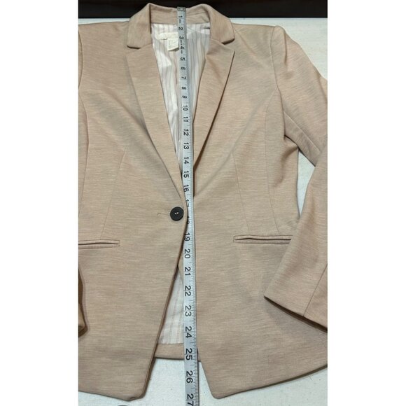 H&M Brand Light Pink Jacket w/Striped Lining Polyester Blend Women's Size 6 - Picture 5 of 13